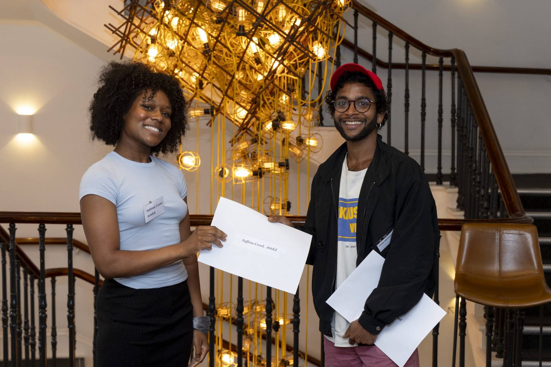 Saffron Crowl (left) and Hiran Abeysekera (right)